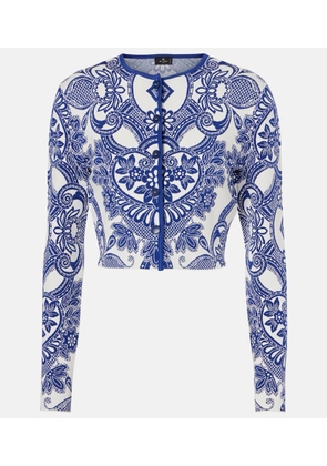 Etro Cable-knit cropped cardigan
