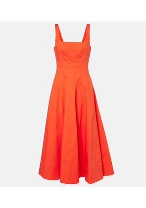 Staud Wells cotton poplin midi dress