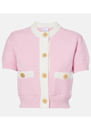 Patou Waffle-knit cotton cardigan