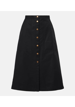Moncler Cotton-blend midi skirt