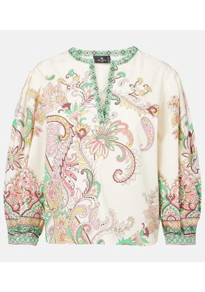 Etro Printed cotton top