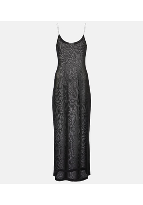 Alaia Sheer knitted midi dress