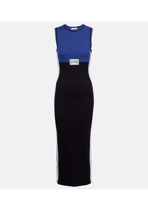 Jean Paul Gaultier Ribbed-knit cotton-blend midi dress