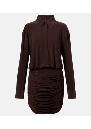 Norma Kamali Ruched shirt dress