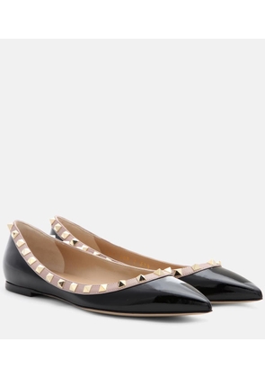 Valentino Garavani Valentino Garavani Rockstud patent leather ballet flats
