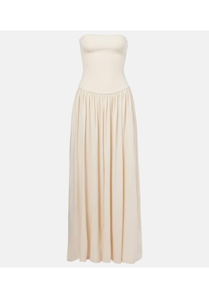 Aya Muse Dia gathered strapless maxi dress