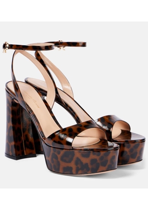 Gianvito Rossi Nancy 110 leopard-print platform sandals