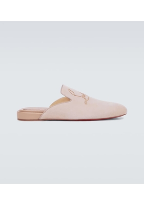 Christian Louboutin Navy Coolito Flat mules