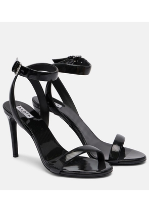 Alaia Chain trompe l'oil patent leather sandals