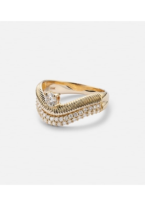 Stone and Strand Anjelica 14kt gold ring with diamonds