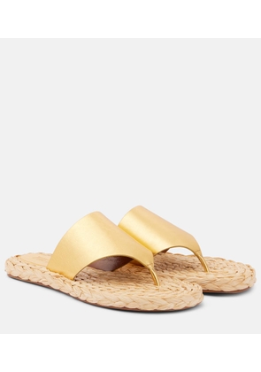 Paris Texas Amalfi metallic leather thong sandals