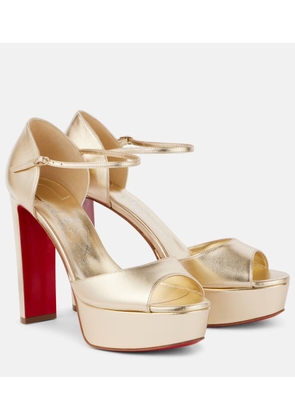 Christian Louboutin Sandaloo 130 leather peep-toe pumps