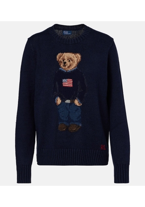 Polo Ralph Lauren Polo Bear intarsia cotton and linen sweater