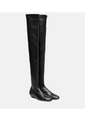 Khaite Apollo leather over-the-knee boots