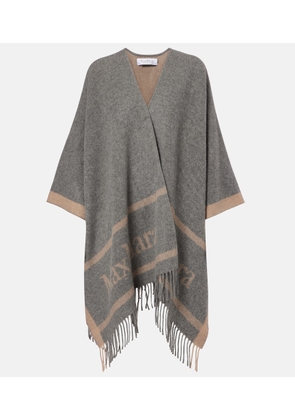 Max Mara Hilde fringed wool jacquard cape