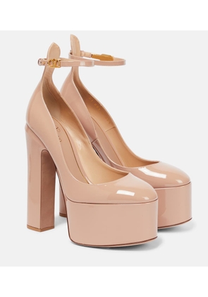 Valentino Garavani Tan-Go patent leather platform pumps