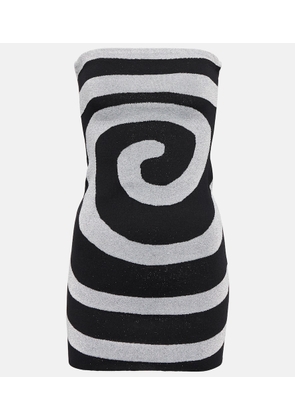 Staud Swirl metallic knit minidress