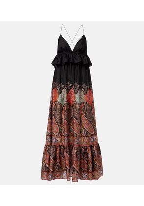 Zimmermann Rhiannon paisley ruffled silk maxi dress