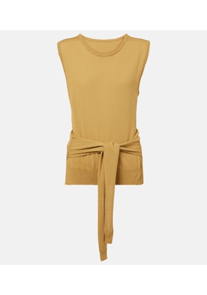 Lemaire Knitted tie-detail cotton top