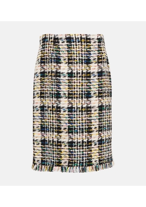 Oscar de la Renta Cotton-blend tweed midi skirt