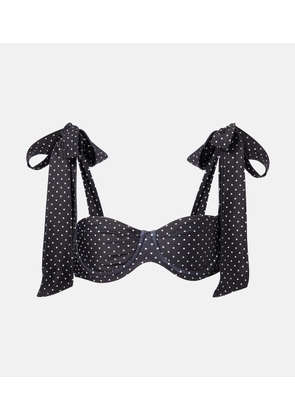 Same Lady polka-dot bikini top