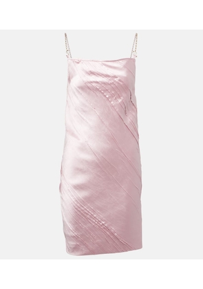 Sportmax Carta pleated satin minidress