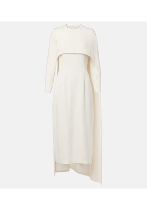 Markarian Felice caped jacquard midi dress