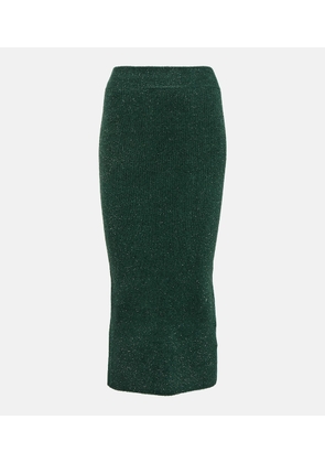 Galvan Moonlight metallic knit midi skirt