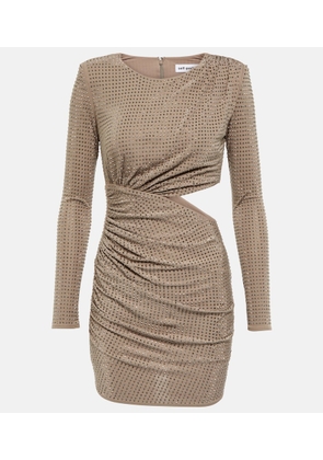 Self-Portrait Rhinestone-embellished minidress