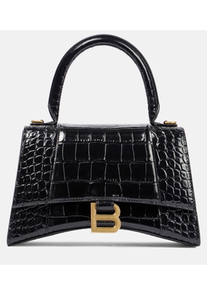 Balenciaga Hourglass Small croc-effect leather crossbody bag