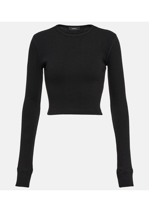 Wardrobe.NYC x Hailey Bieber HB cotton-blend jersey crop top