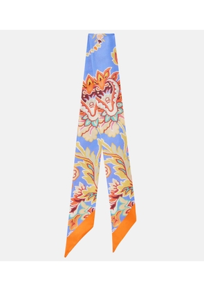 Etro Printed silk twill scarf