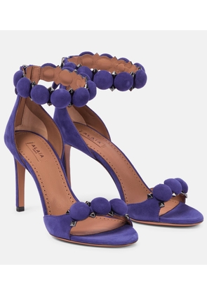 Alaia La Bombe 90 suede sandals