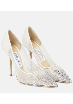 Jimmy Choo Love 100 crystal-embellished pumps