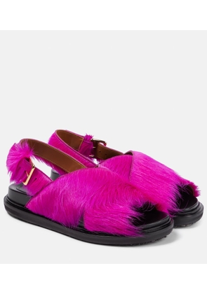 Marni Fussbett calf hair sandals