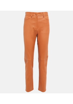 Joseph High-rise leather pants