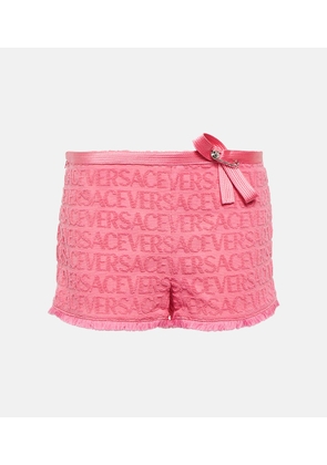 Versace x Dua Lipa Versace Allover cotton terry shorts