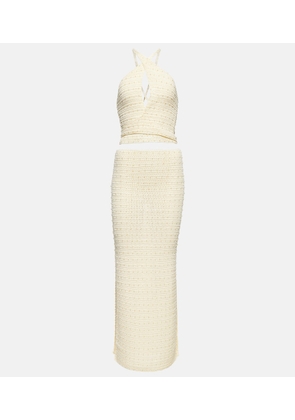 Aya Muse Veluti embellished crochet maxi dress