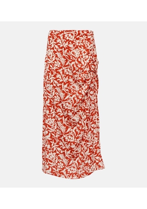 Polo Ralph Lauren Ruched crepe maxi skirt