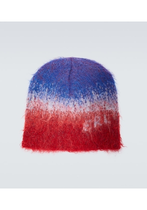 ERL Striped mohair and wool-blend beanie