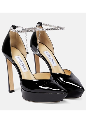 Jimmy Choo Saeda 125 embellished platform pumps