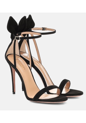 Aquazzura Bow Tie 105 suede sandals