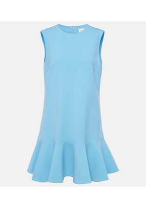 Oscar de la Renta Ruffle-trimmed wool-blend minidress