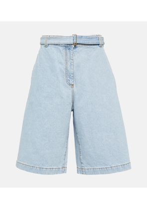 Etro Embroidered denim shorts