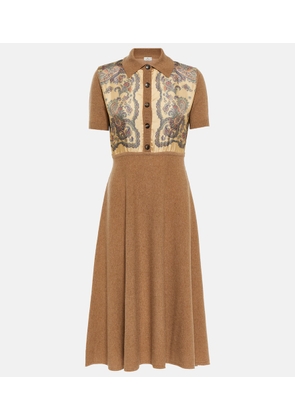 Etro Cashmere, wool, and silk midi dress
