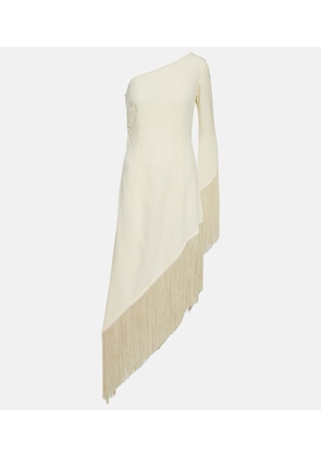 Taller Marmo Aventador fringed one-shoulder midi dress