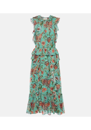 Ulla Johnson Adrienne silk chiffon midi dress