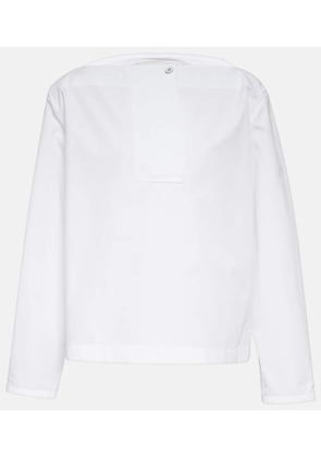 Jil Sander Cotton poplin pleated top