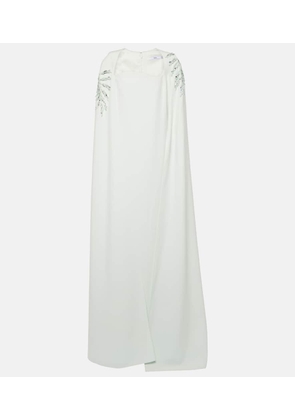 Safiyaa Mattia embellished caped crepe gown