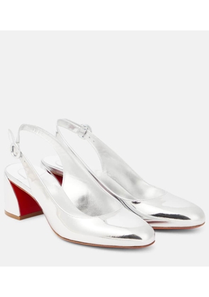 Christian Louboutin So Jane Sling metallic leather slingback pumps